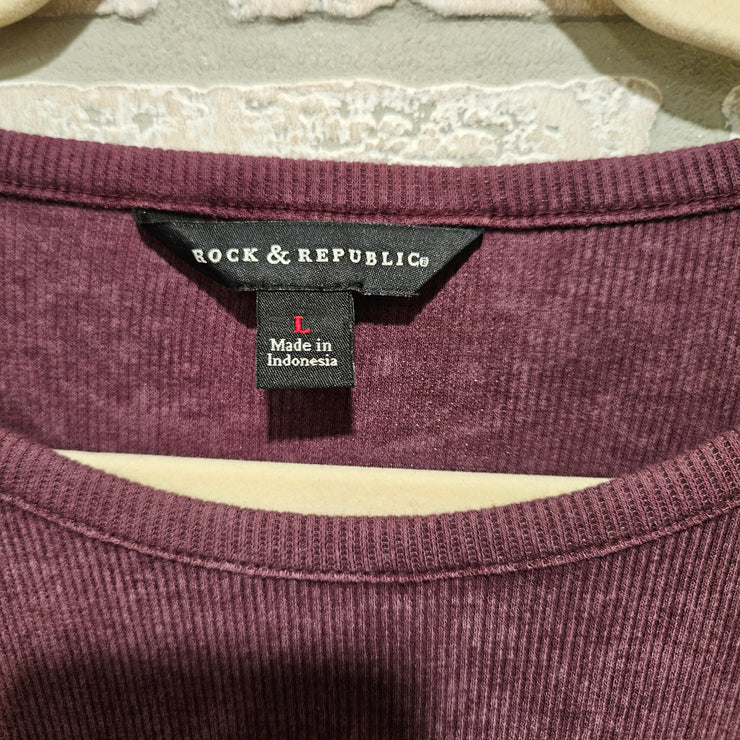 PURPLE COLD SHOULDER TOP $58