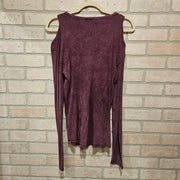 PURPLE COLD SHOULDER TOP $58