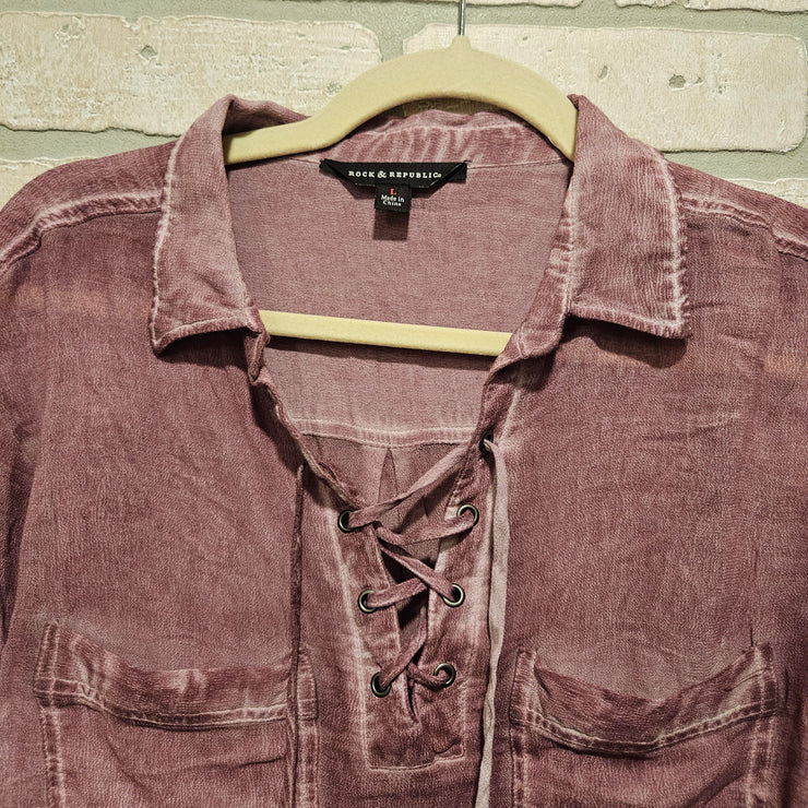 PURPLE LONG SLEEVE TOP-NEW$58