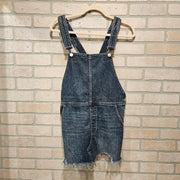 BLUE DENIM OVERALL SKIRT $148