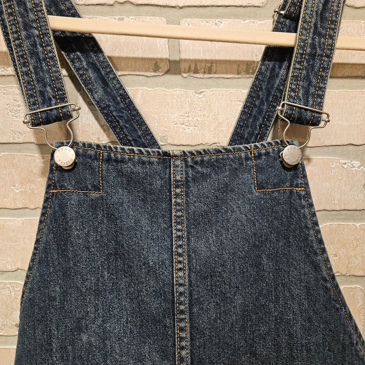 BLUE DENIM OVERALL SKIRT $148