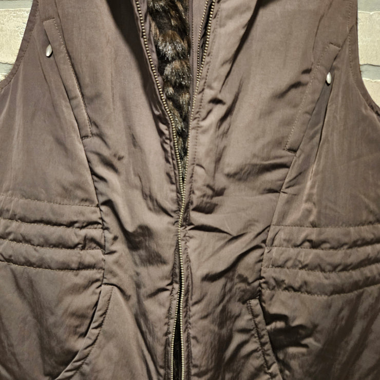 GREEN 2 PC. FUR VEST $149