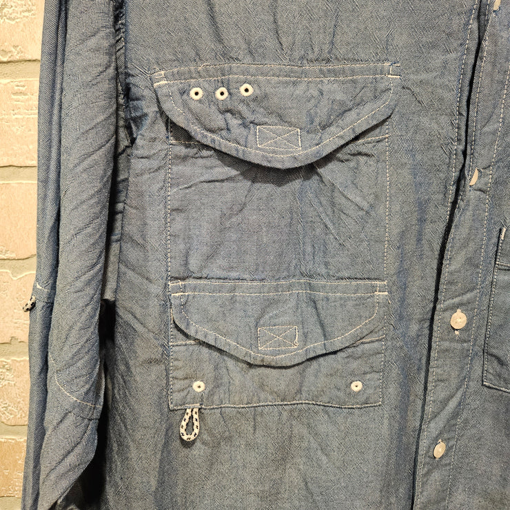 BLUE DENIM LONG SLEEVE SHIR$79