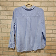 BLUE LONG SLEEVE BLOUSE $89