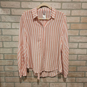 PINK/WHITE STRIPED BLOUSE $79