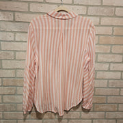 PINK/WHITE STRIPED BLOUSE $79
