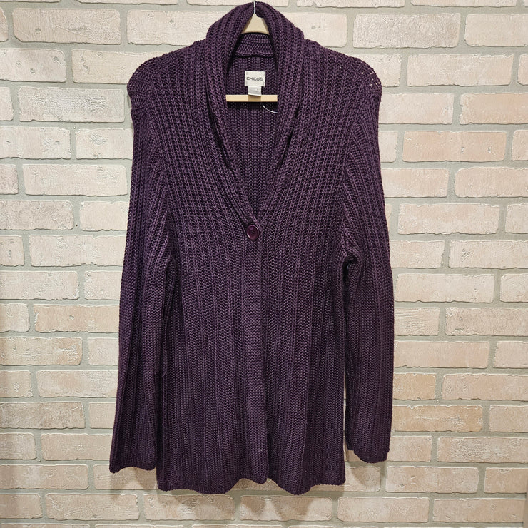 PURPLE CARDIGAN (NEW) $129