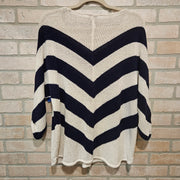 NAVY/WHITE SWEATER $109