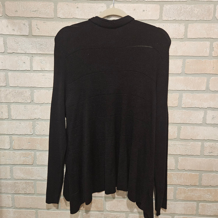 BLACK OPEN CARDIGAN $129