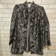 GRAY/BLACK OPEN JACKET $159