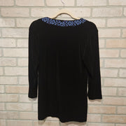 BLACK/NAVY LONG SLEEVE TOP $69