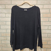 NAVY LONG SLEEVE TOP $89