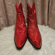 RED SPARKLY BOOTS (NEW) $165