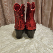 RED SPARKLY BOOTS (NEW) $165