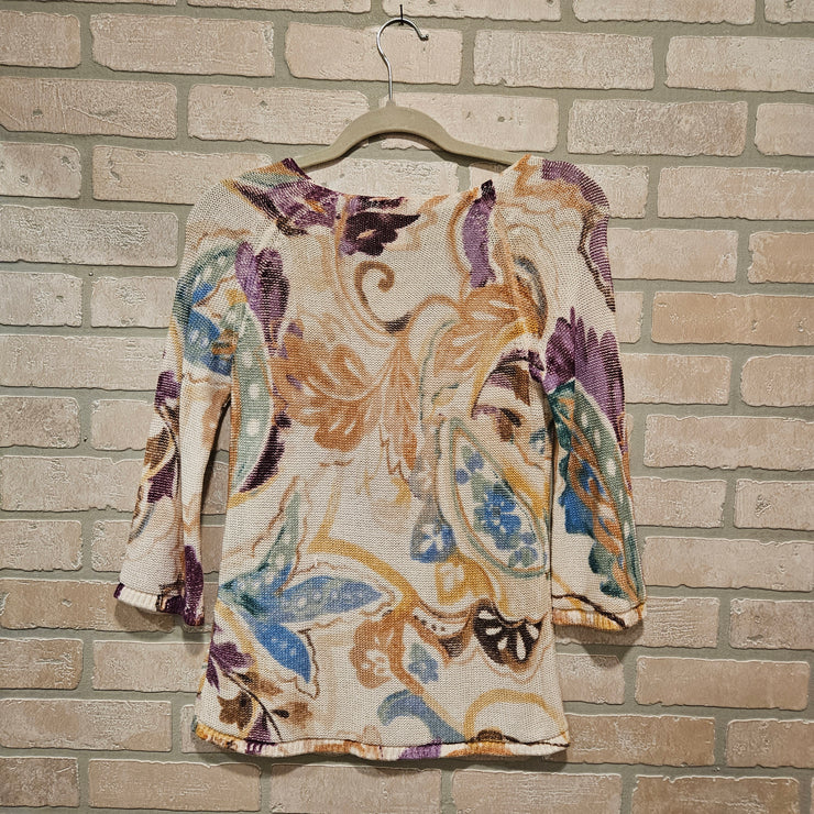 IVORY/COLORFUL SWEATER $99