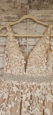 WHITE/TAN PRINCESS GOWN