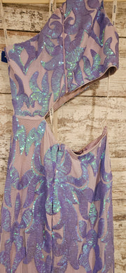 LAVENDER SEQUIN LONG DRESS