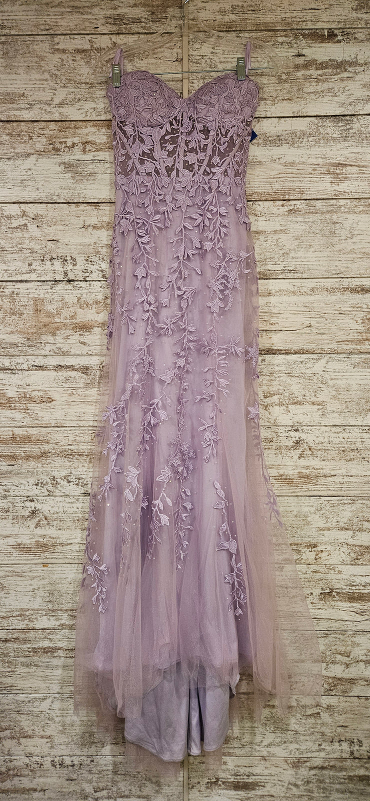 LAVENDER FLORAL LONG DRESS