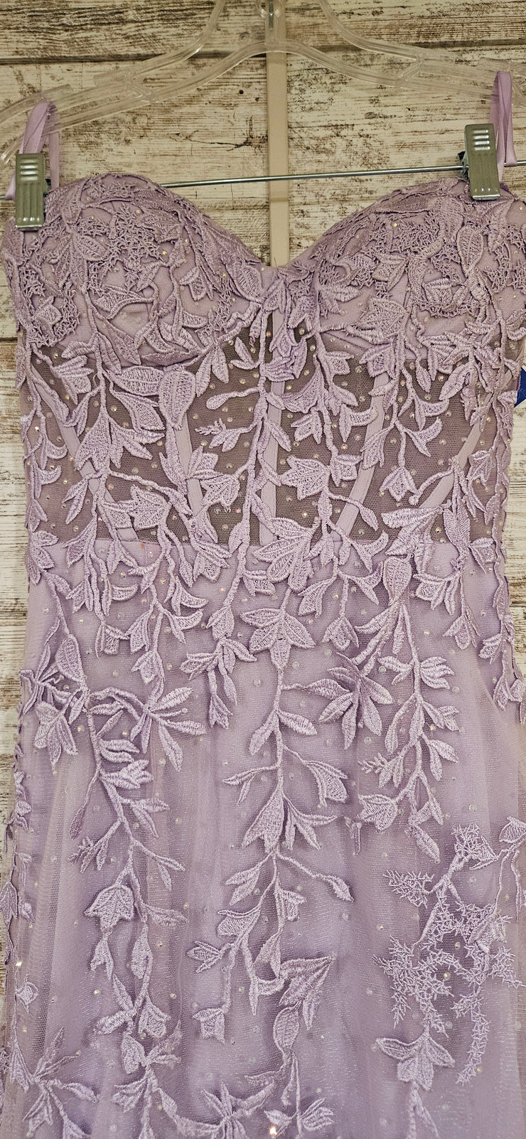 LAVENDER FLORAL LONG DRESS