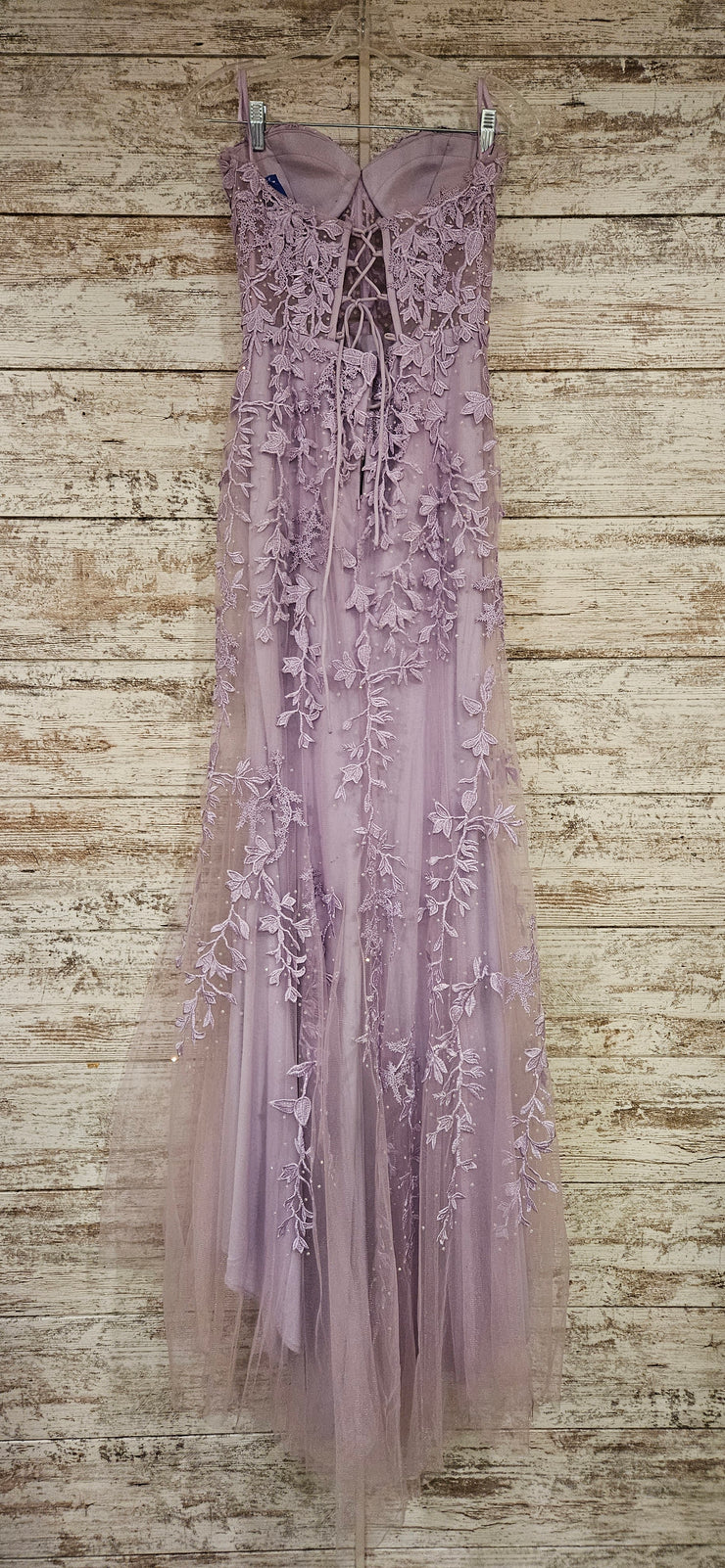 LAVENDER FLORAL LONG DRESS