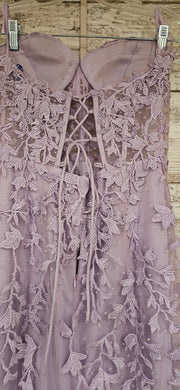 LAVENDER FLORAL LONG DRESS