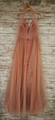 PINK SPARKLY A LINE GOWN (NEW)