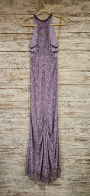 LAVENDER BEADED LONG DRESS