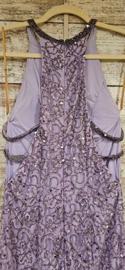 LAVENDER BEADED LONG DRESS