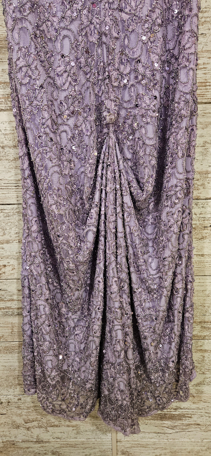 LAVENDER BEADED LONG DRESS