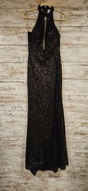 BLACK SPARKLY LONG DRESS
