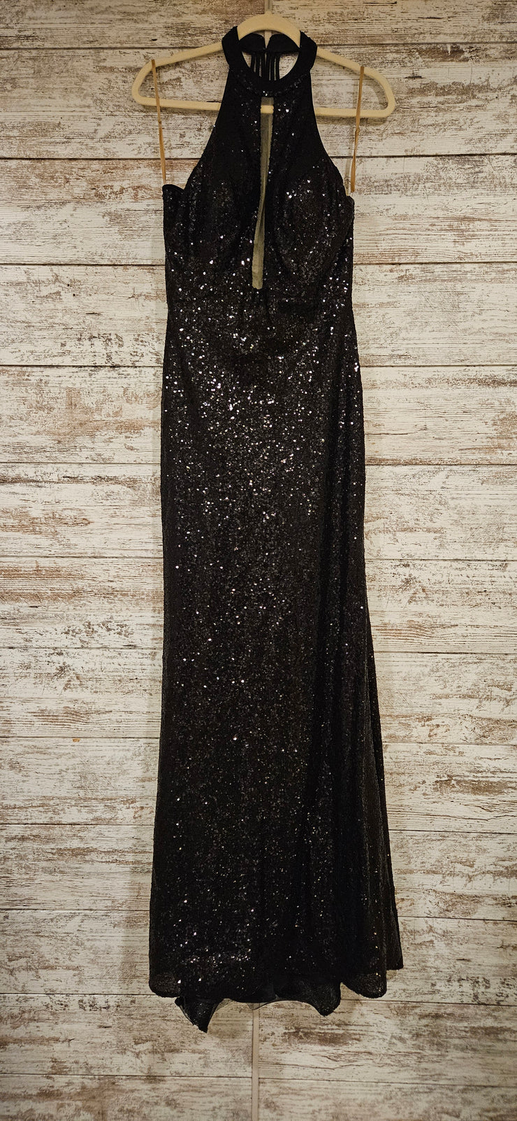 BLACK SPARKLY LONG DRESS