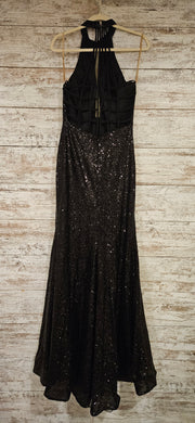 BLACK SPARKLY LONG DRESS