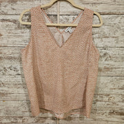 PINK/WHITE SLEEVELESS TOP $50