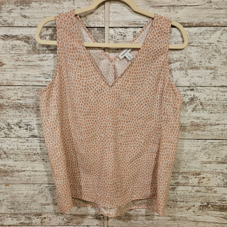 PINK/WHITE SLEEVELESS TOP $50
