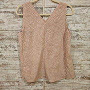 PINK/WHITE SLEEVELESS TOP $50
