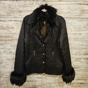 BLACK RABBIT FUR COAT $2000