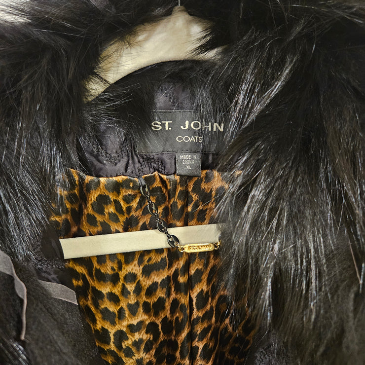 BLACK RABBIT FUR COAT $2000