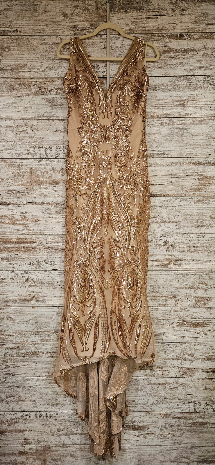 GOLD SPARKLY LONG DRESS