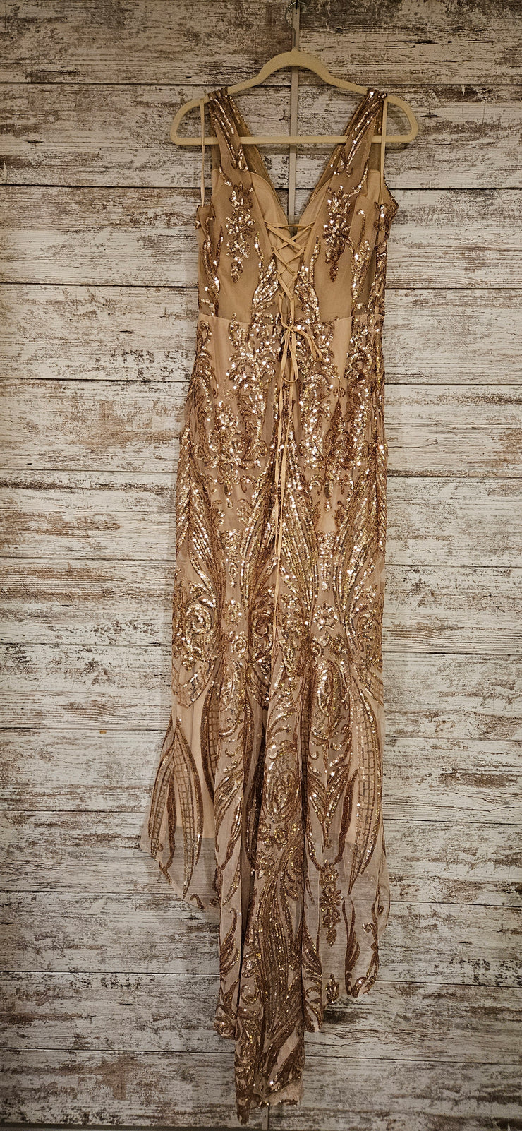 GOLD SPARKLY LONG DRESS