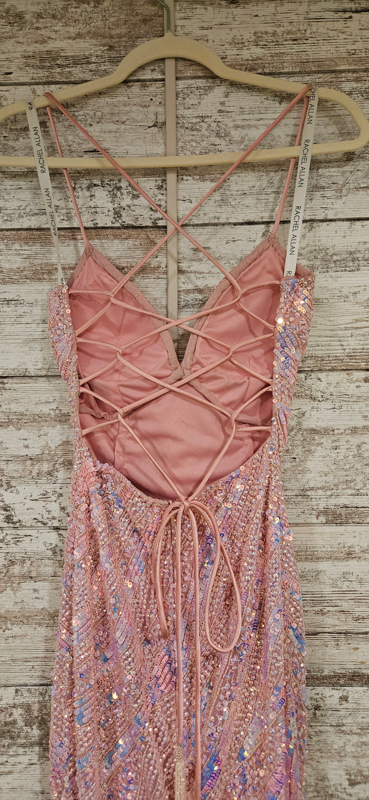 PINK/BLUE SPARKLY LONG DRESS