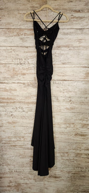 BLACK LONG EVENING GOWN