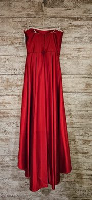 RED A LINE GOWN
