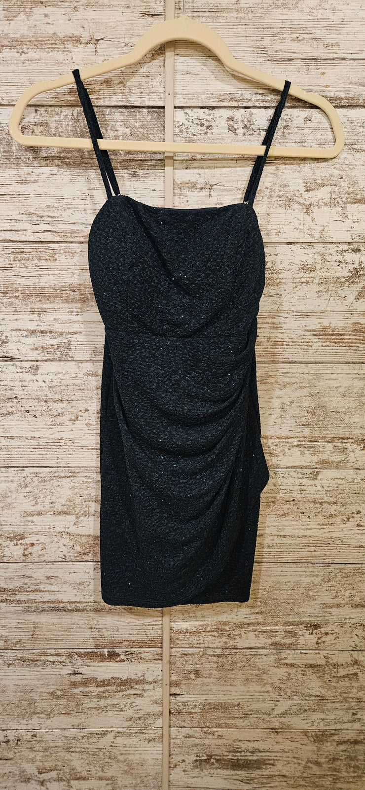 GREEN SPARKLY SHORT DRESS