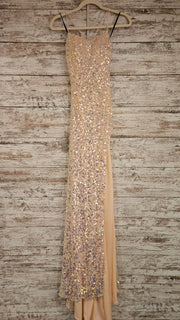 PINK SEQUIN LONG DRESS (NEW)