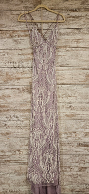 LAVENDER/WHITE BEADED DRESS