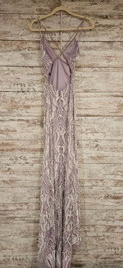 LAVENDER/WHITE BEADED DRESS