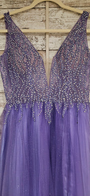 LAVENDER SPARKLY TOP A LINE