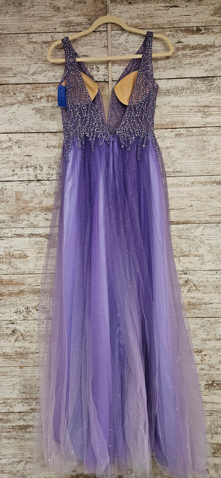 LAVENDER SPARKLY TOP A LINE