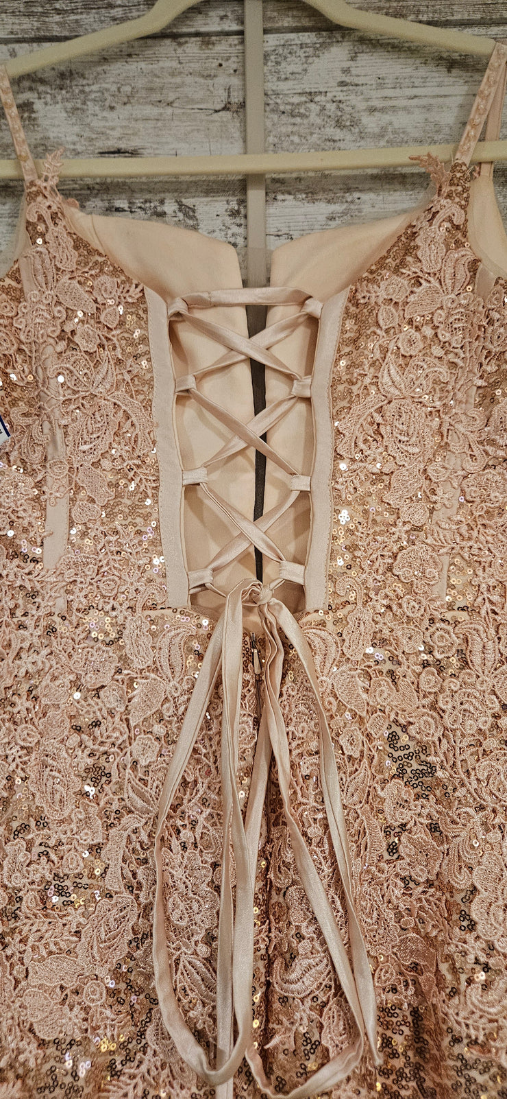 PINK/FLORAL SPARKLY LONG DRESS