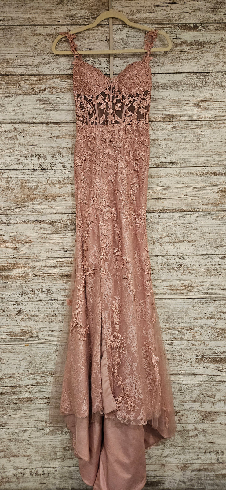 BLUSH/FLORAL LONG DRESS (NEW)